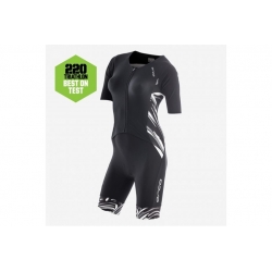 226 W SHORT SLEEVE RACE SUIT BK WH XS 8